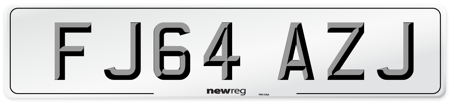 FJ64 AZJ Number Plate from New Reg